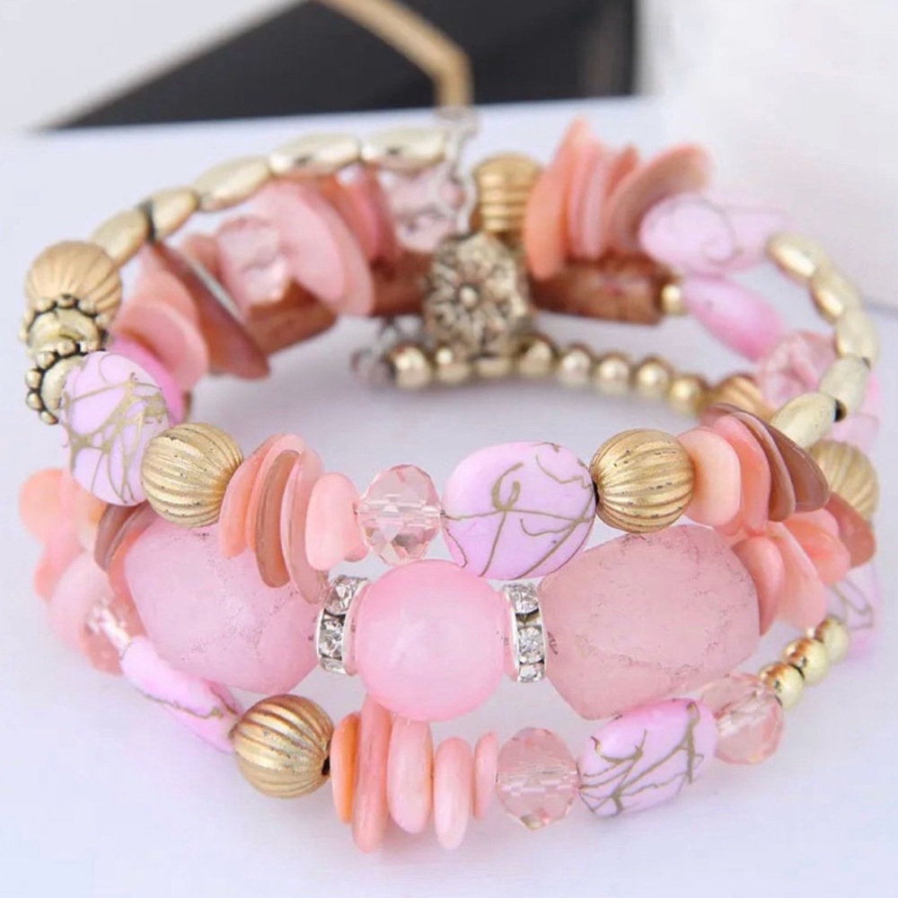 Turquoise crystal mix bracelet - Picture 5 of 6